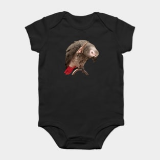 African Grey Parrot Funny Wave Baby Bodysuit